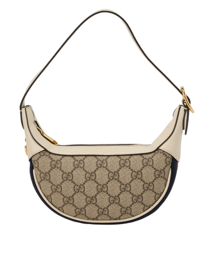 Small Ophidia Shoulder Bag, &pound;550, Handbags, Beige/Cream, Canvas, Front view